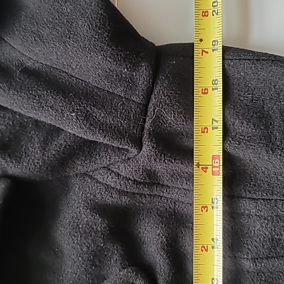 London Fog PM womens double breasted pea coat wool/nylon w full lining black - Picture 9 of 12